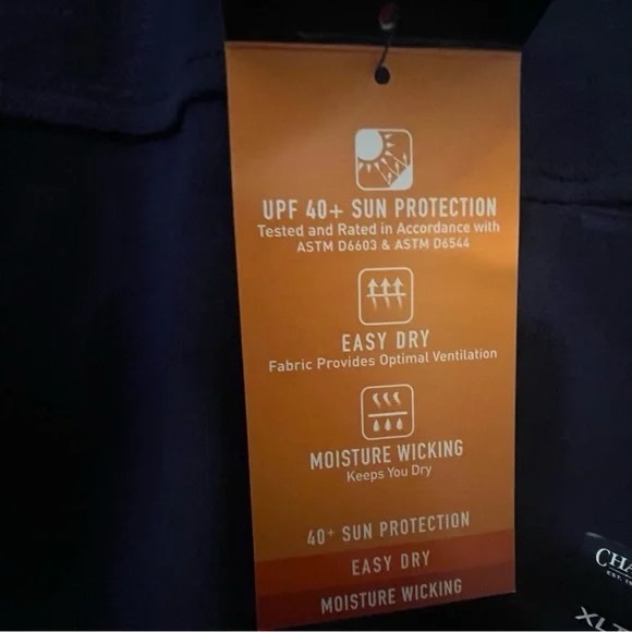 Chaps XLT Navy Blue Long Sleeve Polo Shirt - Picture 5 of 7